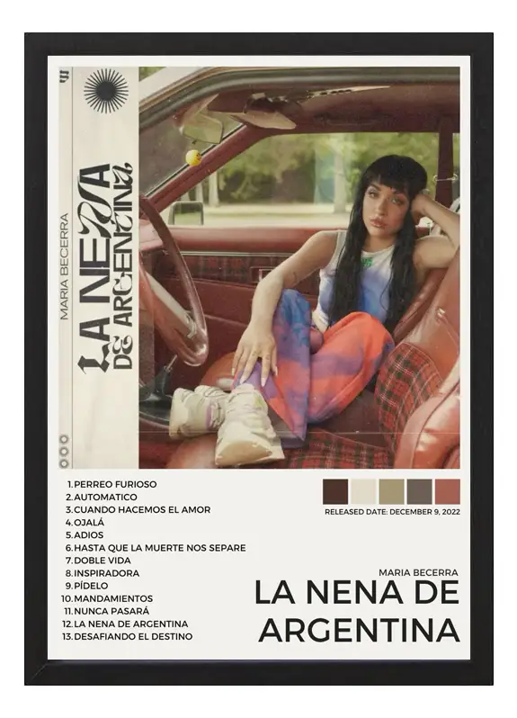 Cuadro Maria Becerra La Nena De Argentina A3 30x40 Cm