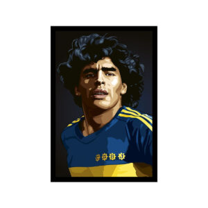 Cuadro Pintura Diego Maradona Boca 1981 - A3 30x40 Cm