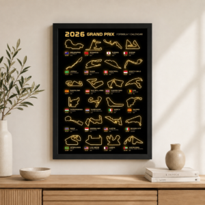 Cuadro Decorativo Formula 1 - Circuitos 2024 - A3 30x40