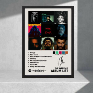 Cuadro Decorativo The Weeknd, Discografia - A3 30x40