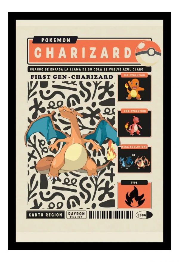 Cuadro Decorativo Series - Pokemon 21 - A3 30x40 Cm