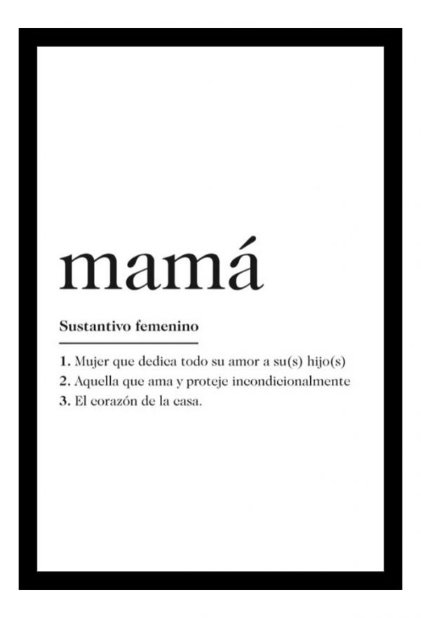 Cuadro Decorativo - Día De La Madre 13 - A3 30x40 Cm