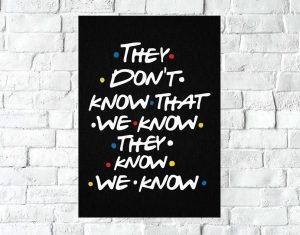 Poster Decorativo Friends 18 - Tamaño A3 30x40