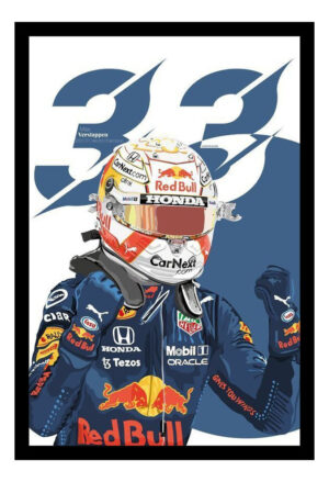 Cuadro Decorativo F1 - Max Verstappen 11 - A3 30x40 Cm