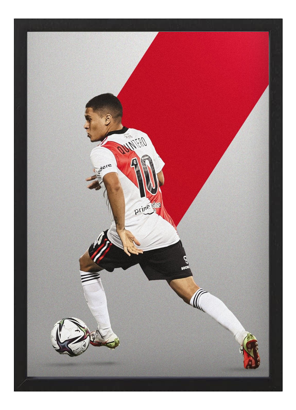 Cuadro Juanfer Quintero River Plate A4 20x30 Fan Futbol