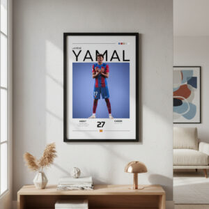 Cuadro Decorativo Futbol - Lamine Yamal 05 - A3 30x40 Cm