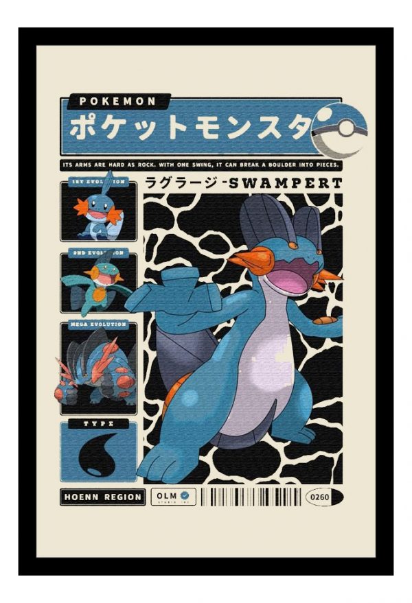 Cuadro Decorativo Series - Pokemon 16 - A3 30x40 Cm