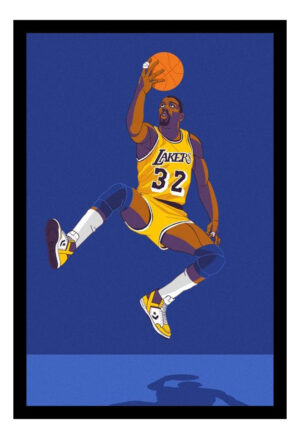 Cuadro Decorativo Basquet - Magic Johnson 02 - A3 30x40 Cm