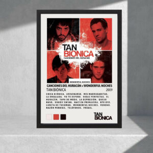 Cuadro Decorativo Tan Bionica Canciones Del Huracan A3 30x40