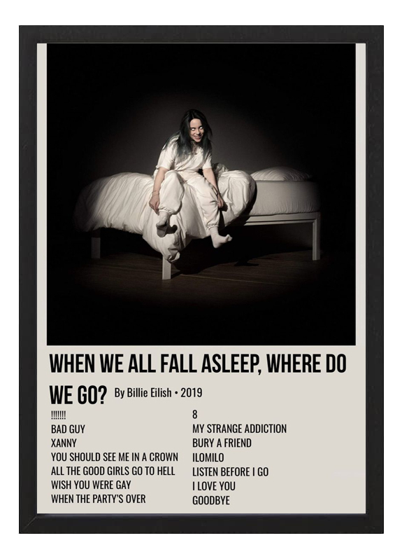 Cuadro Billie Eilish When We All Fall Asleep A3 30x40 Cm