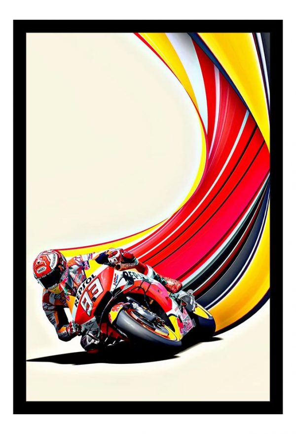 Cuadro Decorativo Moto Gp - Marc Marquez 10 - A3 30x40