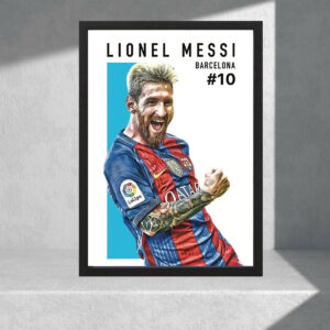 Cuadro Decorativo Lionel Messi 01 - Tamaño A3 30x40 Cm