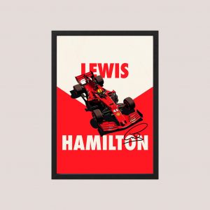 Cuadro Decorativo Lewis Hamilton Ferrari 09 - A3 30x40 Cm