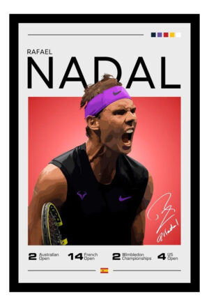 Cuadro Decorativo Tenis - Nadal 07 - A3 30x40 Cm