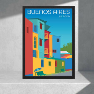 Cuadro Decorativo Paisajes - La Boca - A3 30x40 Cm