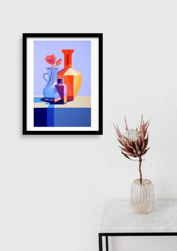 Cuadro Arte Moderno Jarrón Florido Tamaño A3 30x40