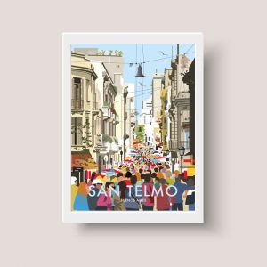 Cuadro Urbano San Telmo, Buenos Aires, Argentina - A3 30x40