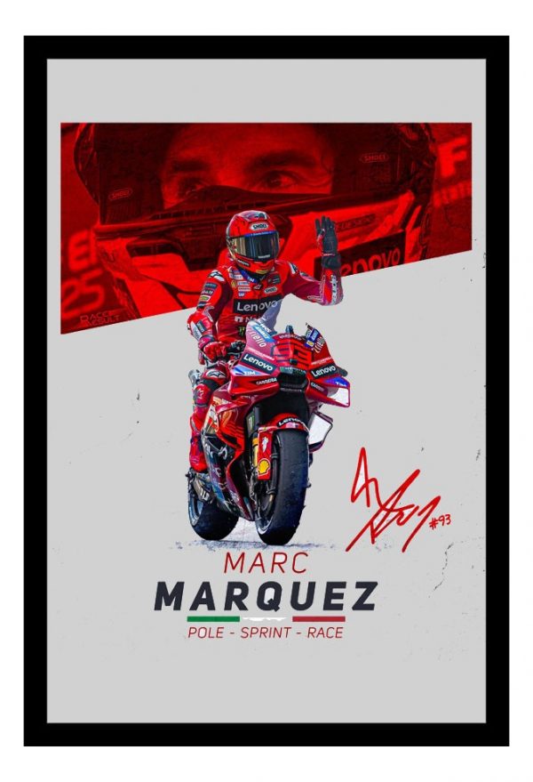 Cuadro Decorativo Moto Gp - Marc Marquez 06 - A3 30x40