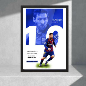 Cuadro Decorativo Lionel Messi 02 - Tamaño A3 30x40 Cm