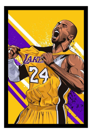Cuadro Decorativo Basquet - Kobe Bryant 07 - A3 30x40 Cm