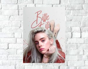 Poster Lámina Decorativa Billie Eilish 03 Tamaño A3 30x42 Cm