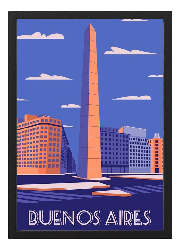 Cuadro Obelisco Buenos Aires, Argentina - A3 30x40 Cm