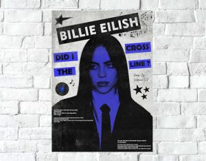 Poster Lámina Decorativa Billie Eilish 17 Tamaño A3 30x42 Cm