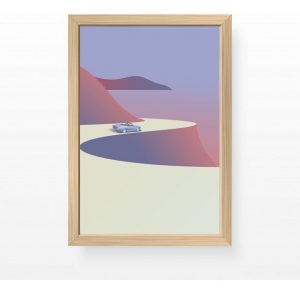 Cuadro Ilustración Ruta Montañas A3 30x40 Cm - Arte Moderno