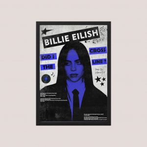Cuadro Billie Eilish Modelo 15 - Tamaño A3 30x40 Cm