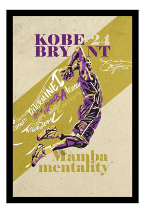Cuadro Decorativo Basquet - Kobe Bryant 05 - A3 30x40 Cm