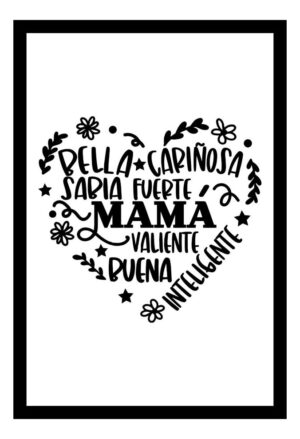 Cuadro Decorativo - Día De La Madre 09 - A3 30x40 Cm