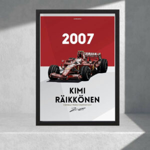 Cuadro Decorativo F1 - Kimi Raikkonen 01 - Tamaño A3 30x40