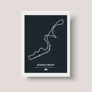 Cuadro Circuito Suzuka, Gp Japon , Formula 1, A3 30x40 Cm