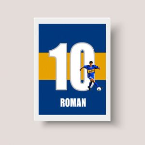 Cuadro Boca Juniors Juan Roman Riquelme - Tamaño A3 30x40