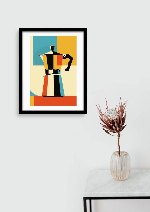 Cuadro Arte Moderno Cafetería Italiana Tamaño A3 30x40