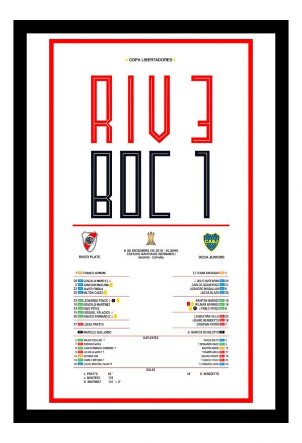 Cuadro Decorativo Futbol - River Plate 14 - A3 30x40 Cm