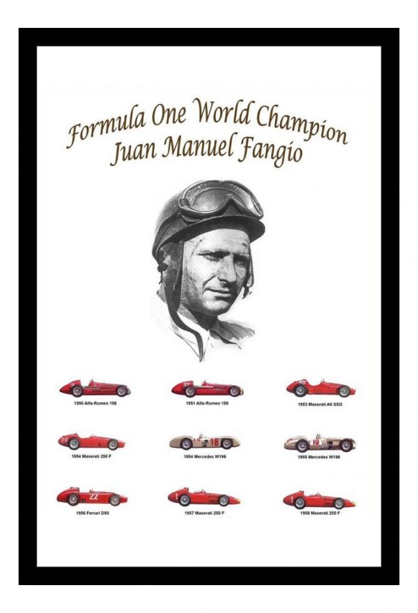 Cuadro Decorativo F1 - Juan Manuel Fangio 03 - A3 30x40 Cm