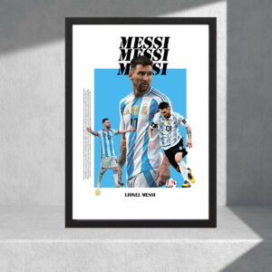 Cuadro Decorativo Lionel Messi 16 - Tamaño A3 30x40 Cm