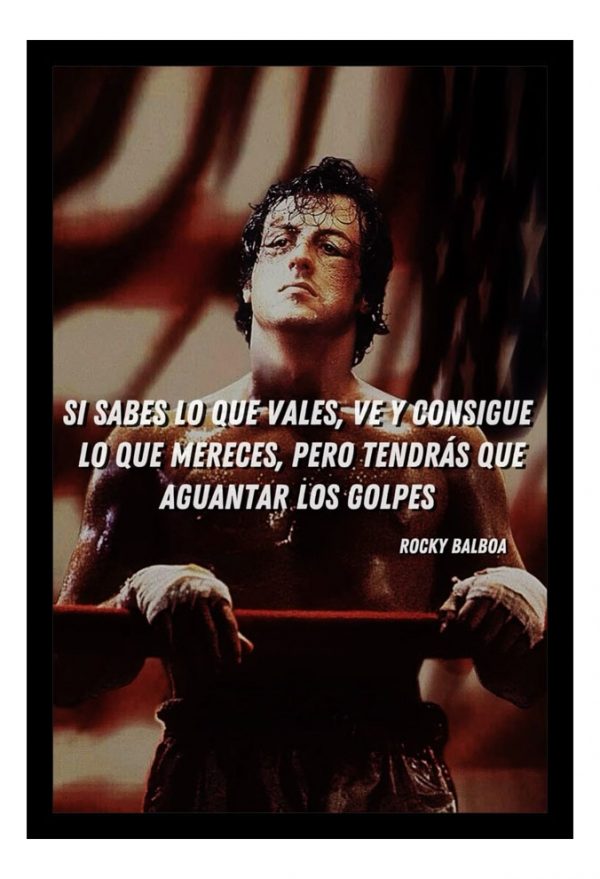 Cuadro Motivacional - Rocky Balboa 02 - A3 30x40 Cm