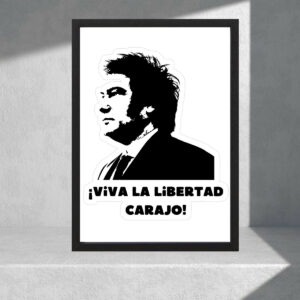Cuadro Decorativo Politico, Javier Milei 01, Tamaño A3 30x40