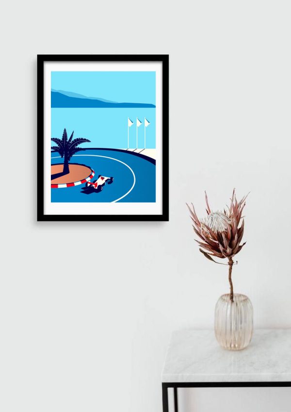 Cuadro Arte Moderno Urbano Formula 1 Monaco Tamaño A3 30x40