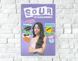 Poster Lámina Decorativa Olivia Rodrigo 05 Tamaño A3 30x42cm