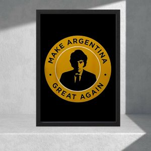 Cuadro Decorativo Politico, Javier Milei 02, Tamaño A3 30x40