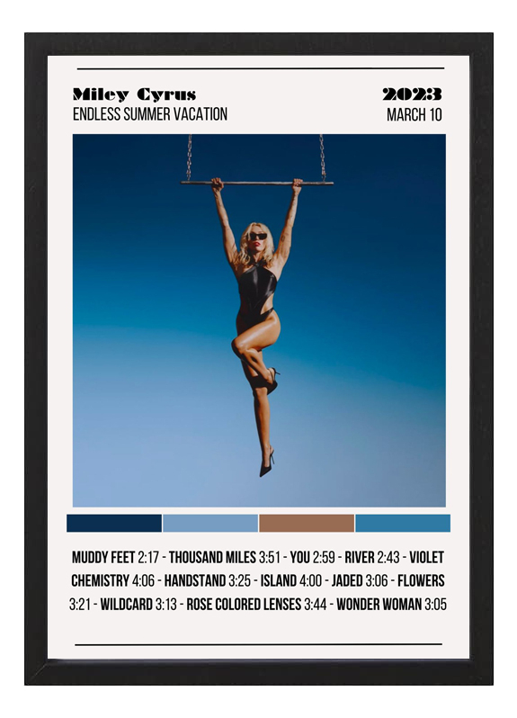 Cuadro Miley Cyrus Endless Summer Vacation A3 30x40 Cm