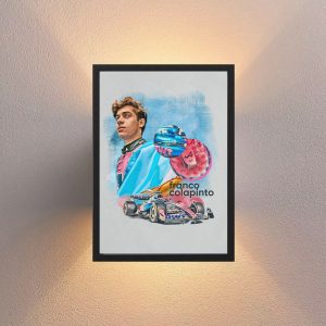 Cuadro F1 Franco Colapinto Alpine 14 - Tamaño A3 30x40 Cm