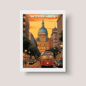 Cuadro Paisaje Urbano Buenos Aires, Argentina - A3 30x40 Cm