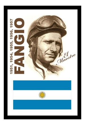 Cuadro Decorativo F1 - Juan Manuel Fangio 04 - A3 30x40 Cm
