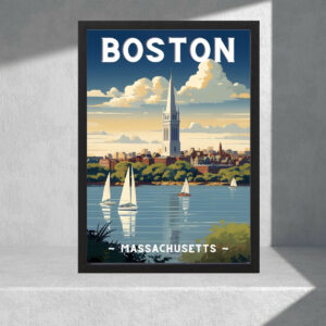 Cuadro Decorativo Paisajes - Boston, Usa - A3 30x40 Cm
