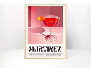 Cuadro Arte Moderno Bar Trago Martinez Tamaño A3 30x40