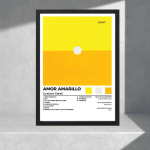 Cuadro Decorativo Gustavo Cerati - Amor Amarillo - A3 30x40